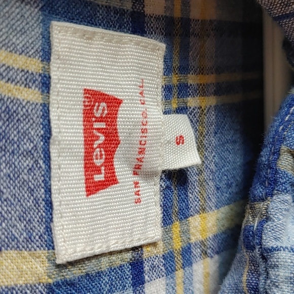 🌻Women's Levis Plaid Western Pearl Snap Button Down Shirt - Picture 5 of 8